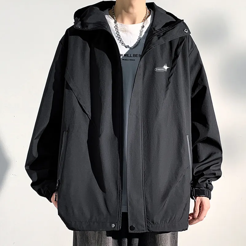 FORIDER Jackets Coats Unisex Black-4