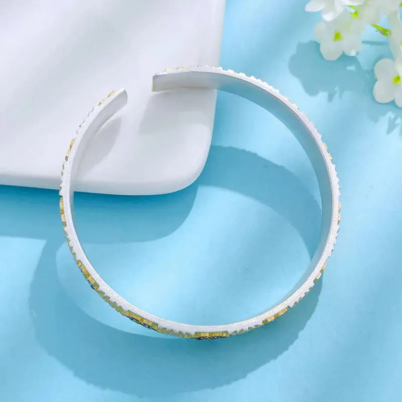 XIFULI 999 Fine Silver Bangles Women's-4
