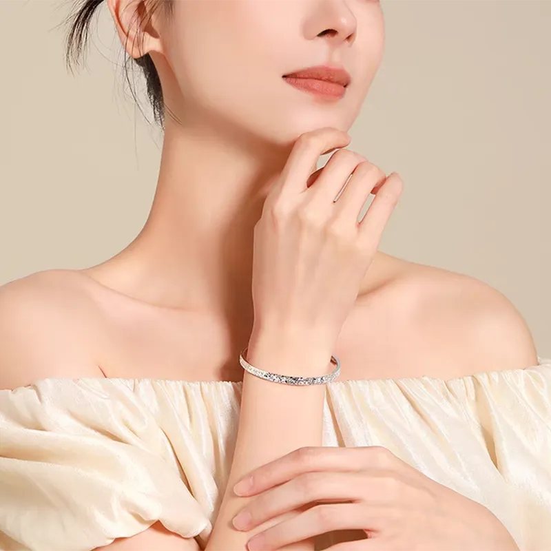 XIFULI 999 Fine Silver Bangles Women's-4