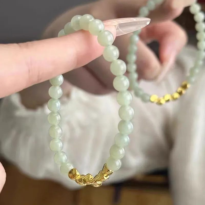 XIFULI Bracelets Pale Greenish White Jade Women's-1