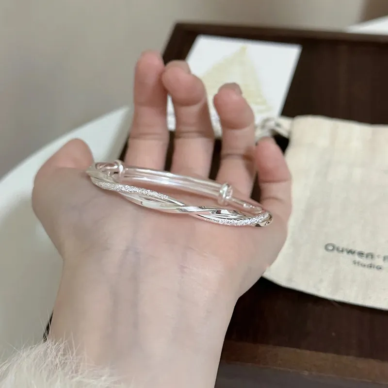 XIFULI 999 Fine Silver Bangles Women's-2
