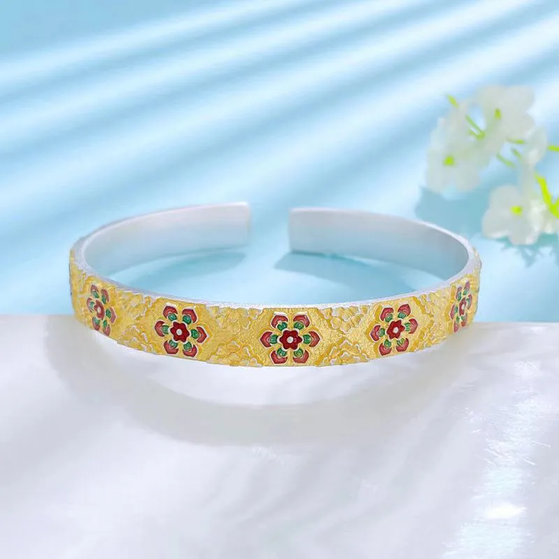 XIFULI 999 Fine Silver Bangles Women's-1