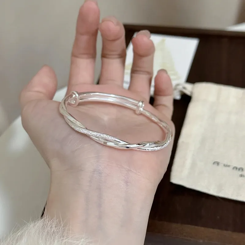 XIFULI 999 Fine Silver Bangles Women's-1