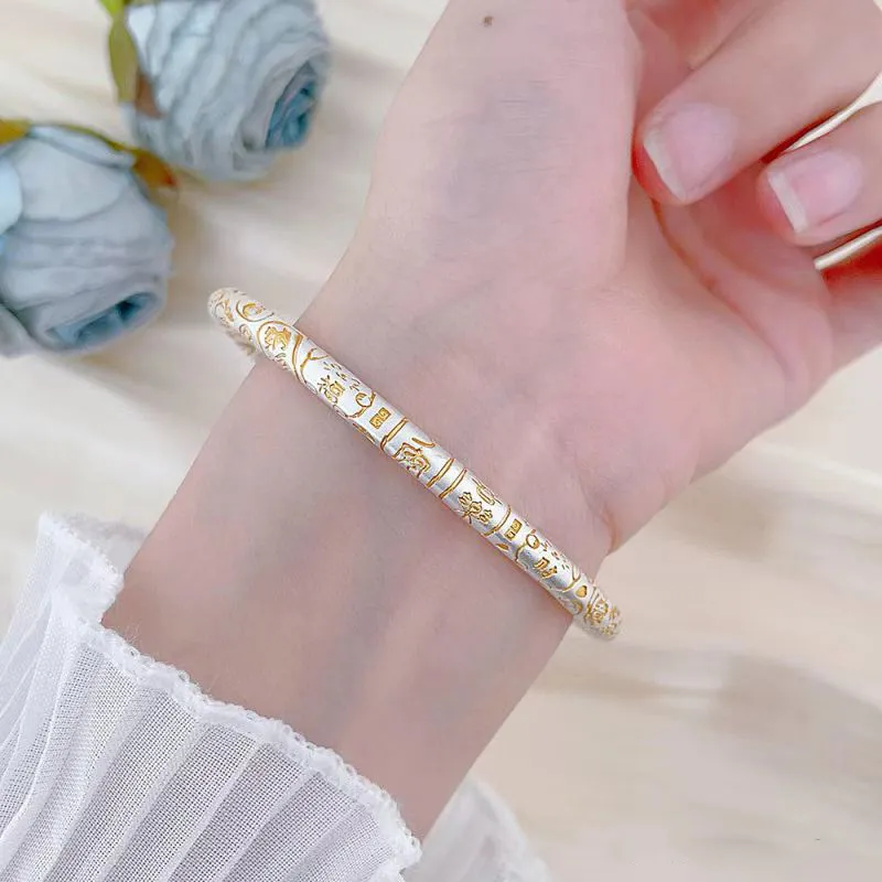 XIFULI 999 Fine Silver Bangles Women's-5