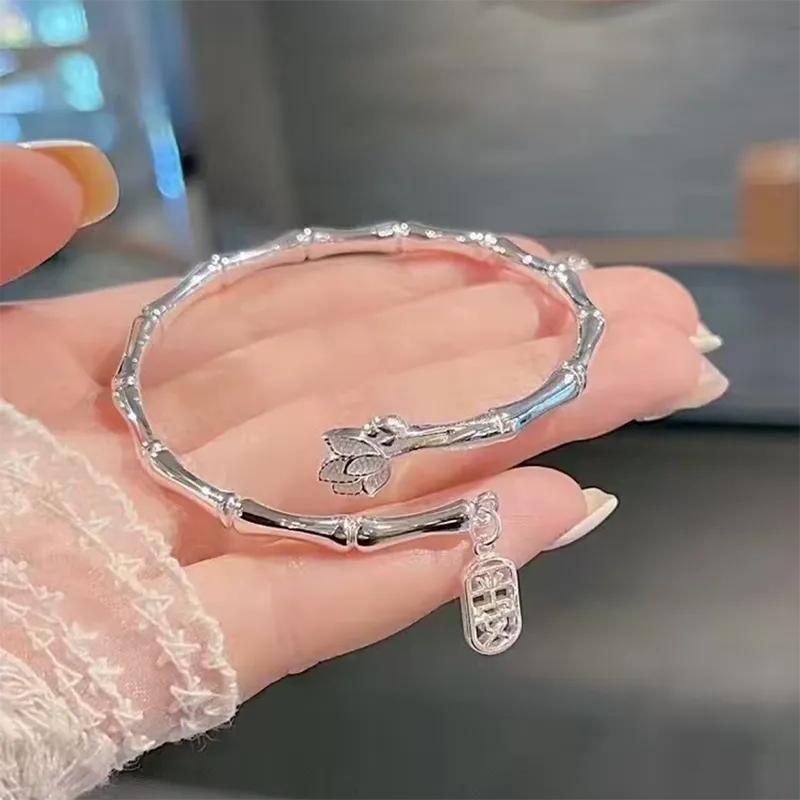 XIFULI 999 Fine Silver Bangles Women's-5