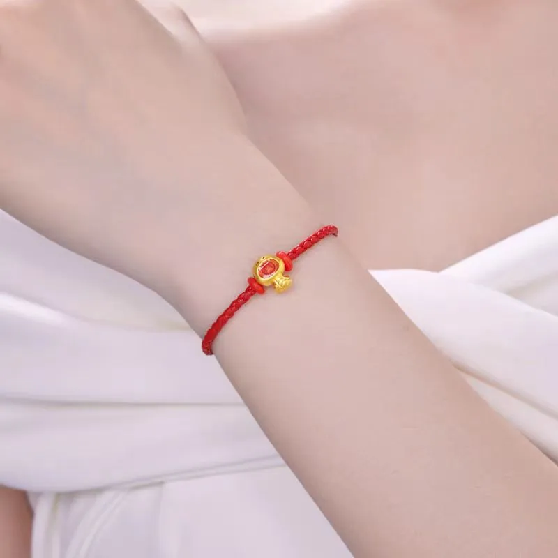XIFULI Money Coin Swallowing Snake Sycee Snake Solid Gold 999 Priced In Gram Gold Bracelet Unisex-2