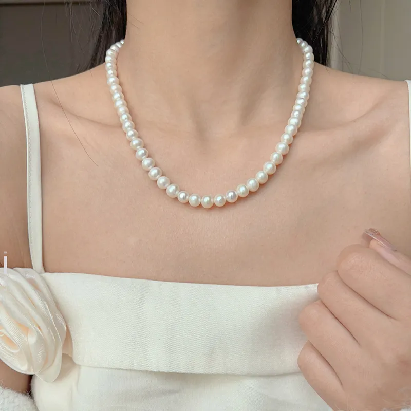 XIFULI Pearl Necklaces Women's-6