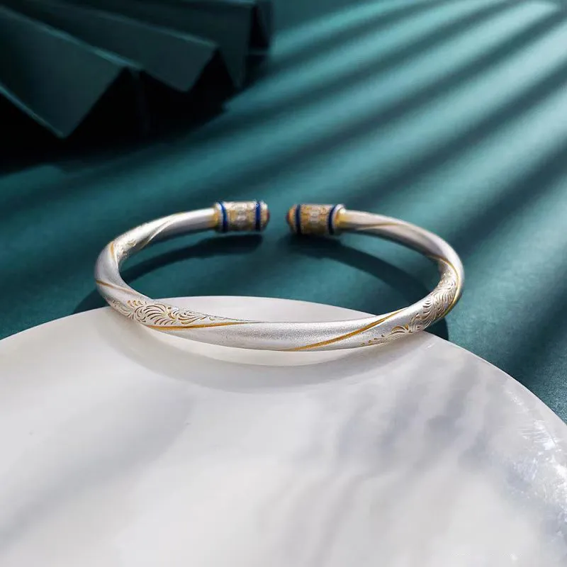 XIFULI 999 Fine Silver Bangles Unisex-1