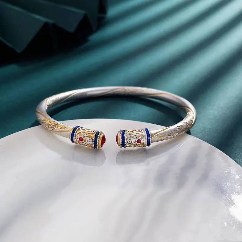 XIFULI 999 Fine Silver Bangles Unisex-3
