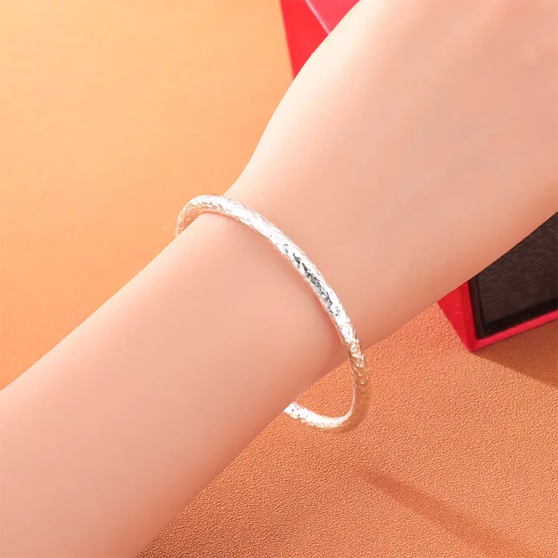 XIFULI 999 Fine Silver Bangles Unisex-2