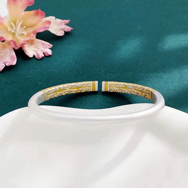 XIFULI 999 Fine Silver Bangles Unisex-4
