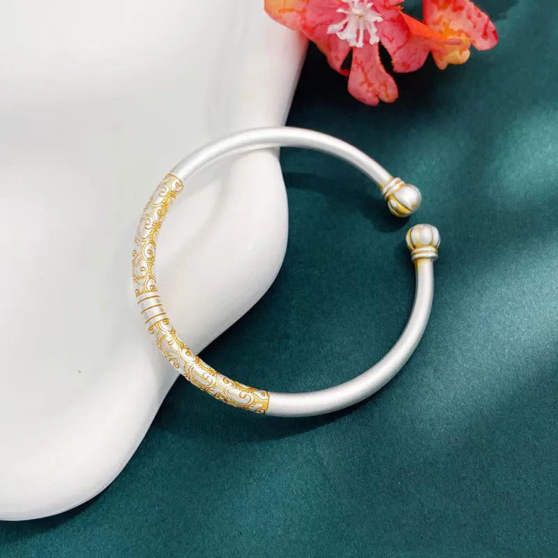 XIFULI 999 Fine Silver Bangles Women's-1