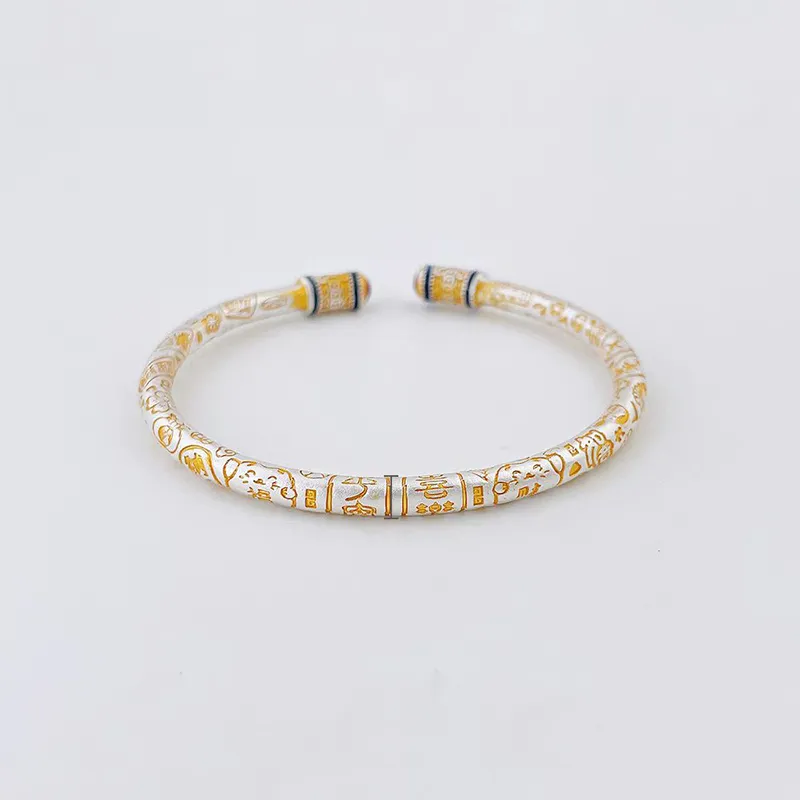 XIFULI 999 Fine Silver Bangles Women's-1