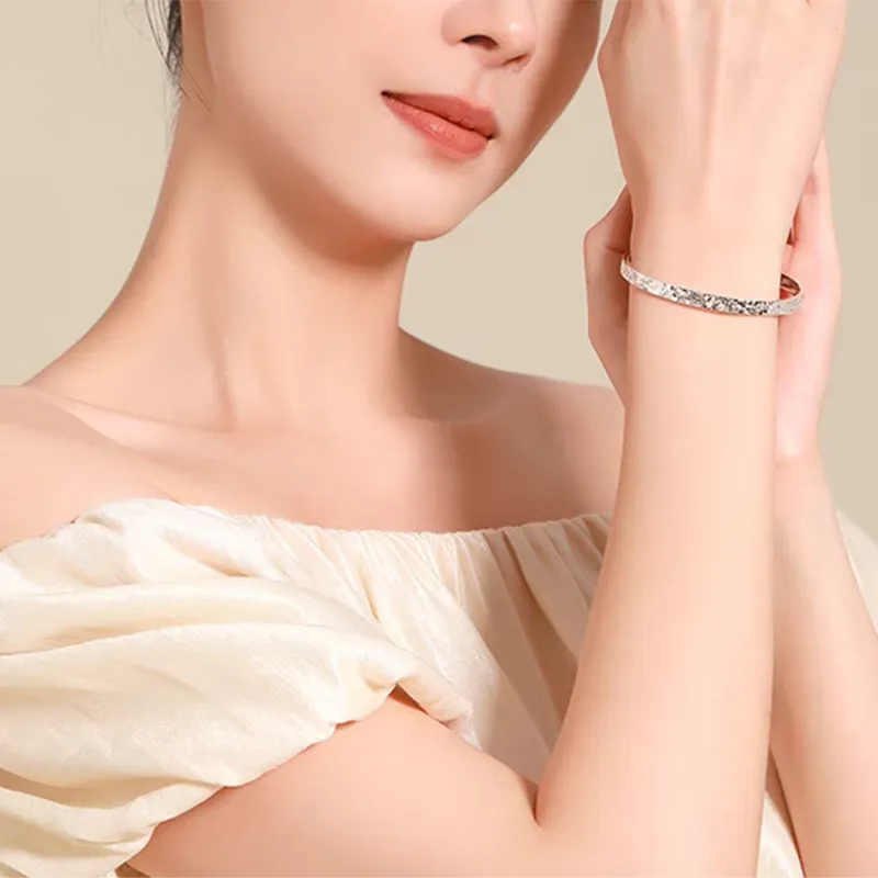 XIFULI 999 Fine Silver Bangles Women's-3