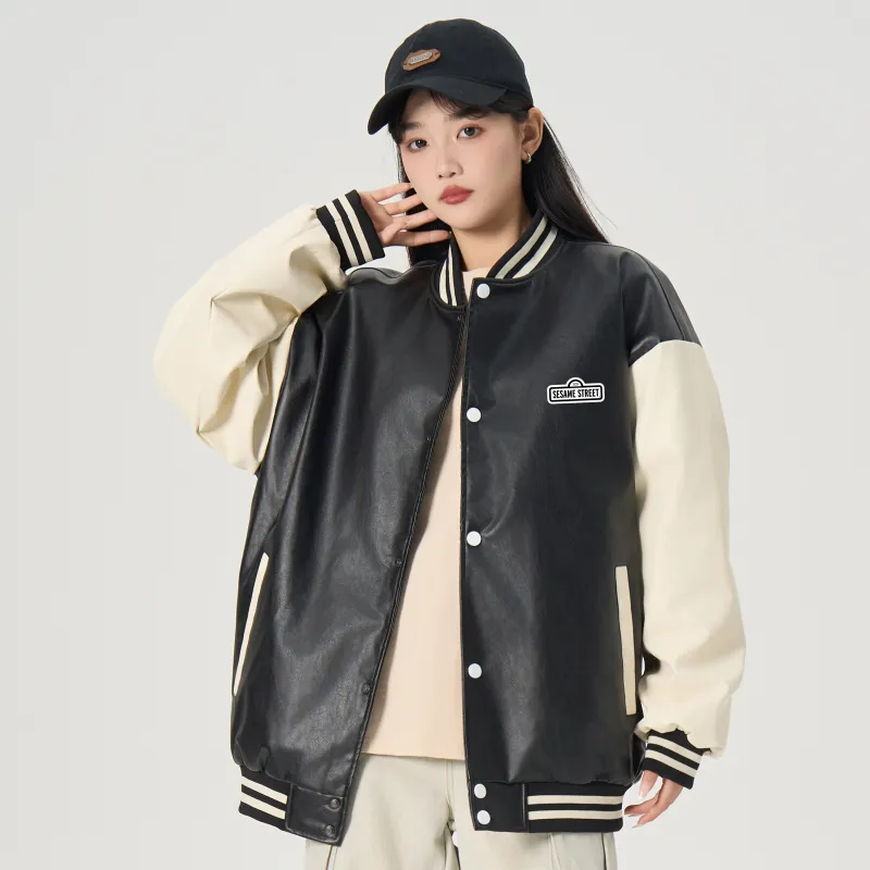SESAME STREET Down Jacket Unisex Black-2