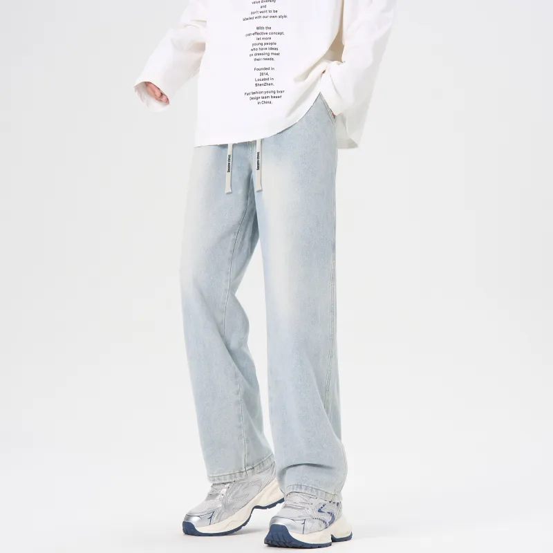 SESAME STREET Jeans Unisex Stone Washed Light Blue-2