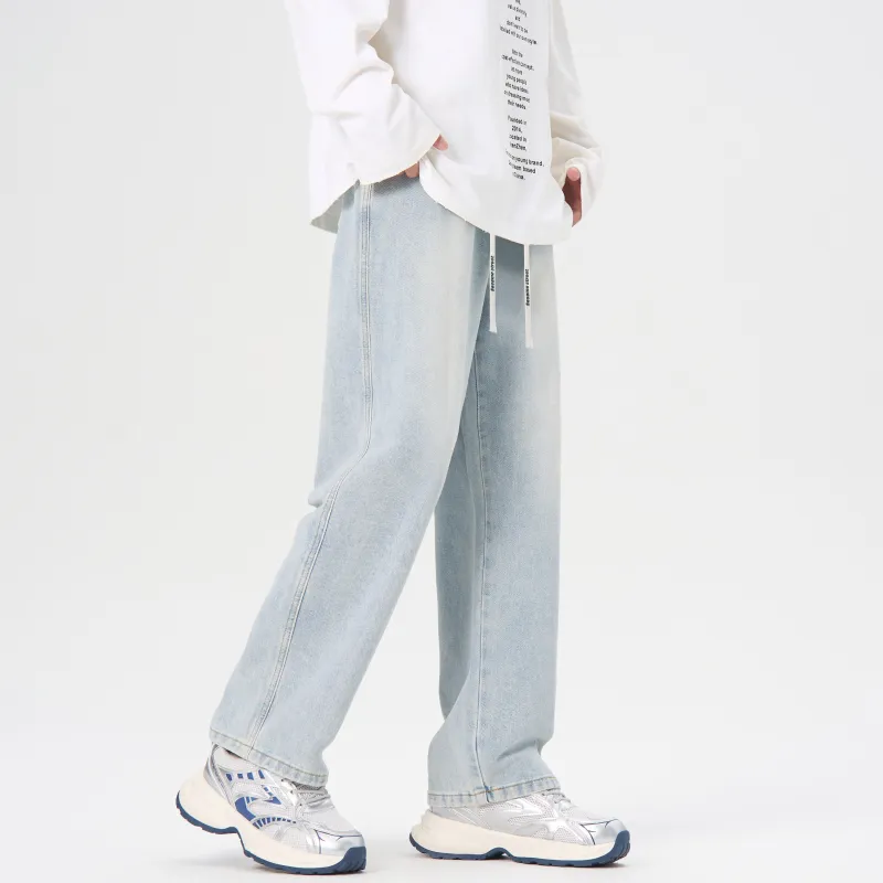 SESAME STREET Jeans Unisex Stone Washed Light Blue-3
