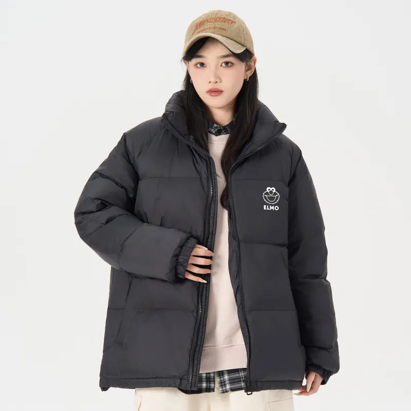 SESAME STREET Down Jacket Unisex Black-3