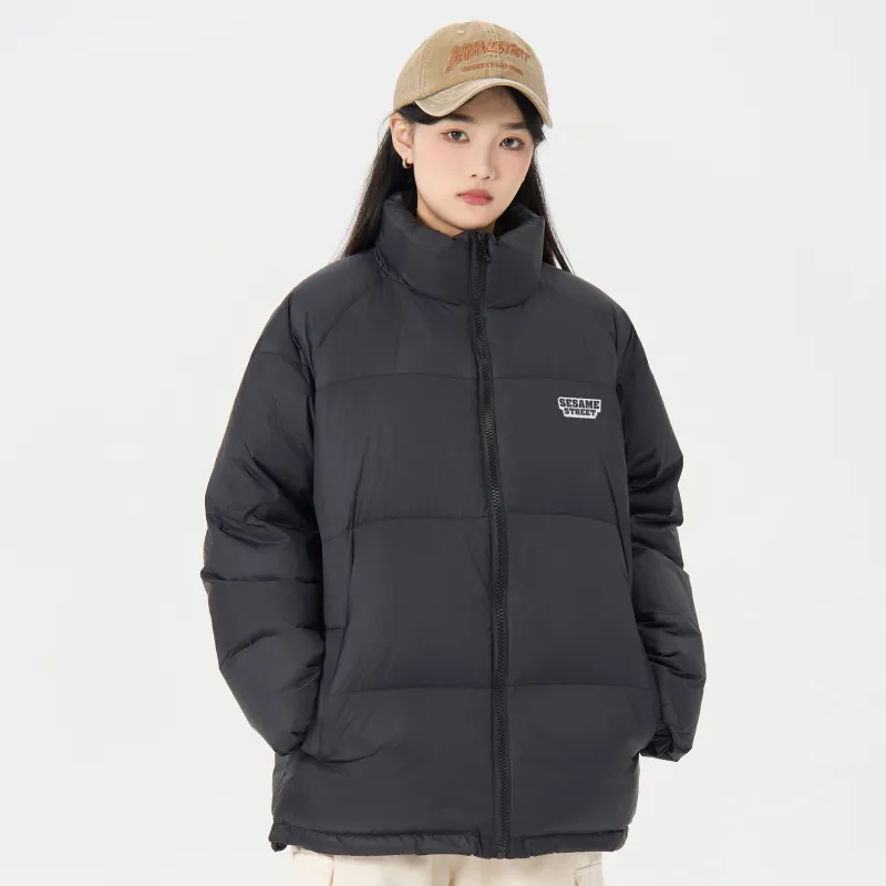 SESAME STREET Down Jacket Unisex Black-2