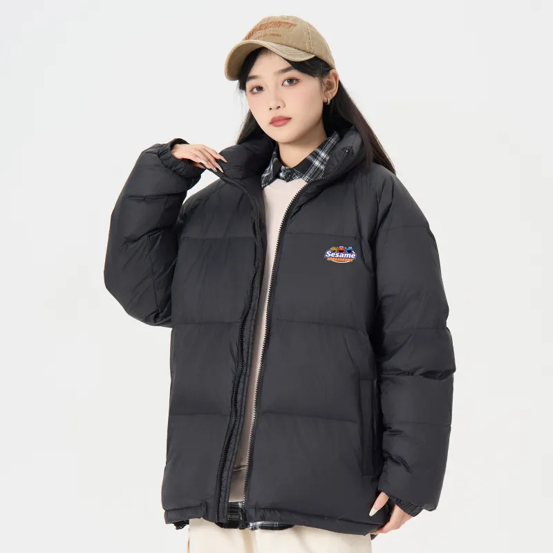 SESAME STREET Down Jacket Unisex Black-3