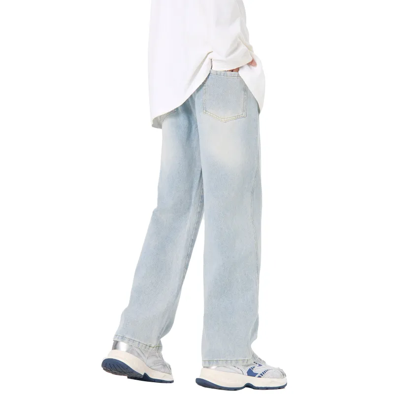 SESAME STREET Jeans Unisex Stone Washed Light Blue-1
