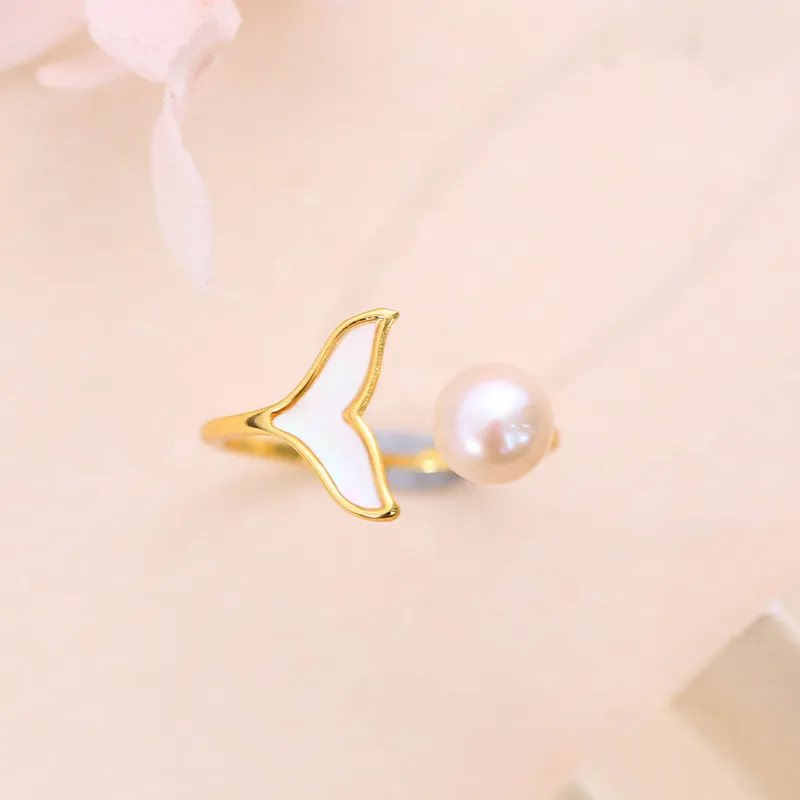ZHENZHUAOMI Freshwater Pearl Rings Women's-1