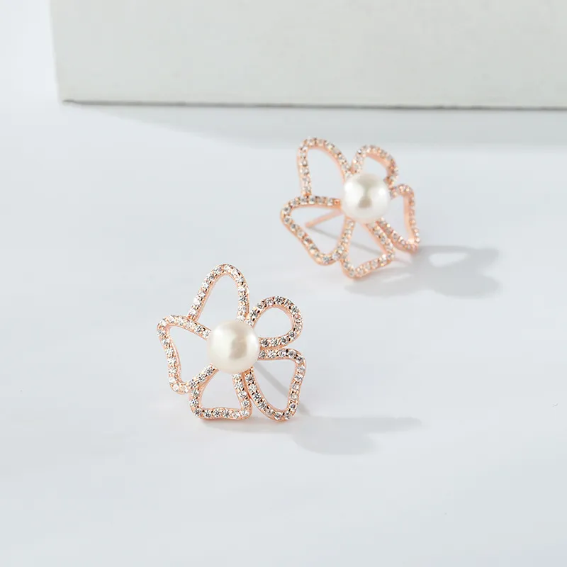 ZHENZHUAOMI Pearl Stud Earrings Women's-2