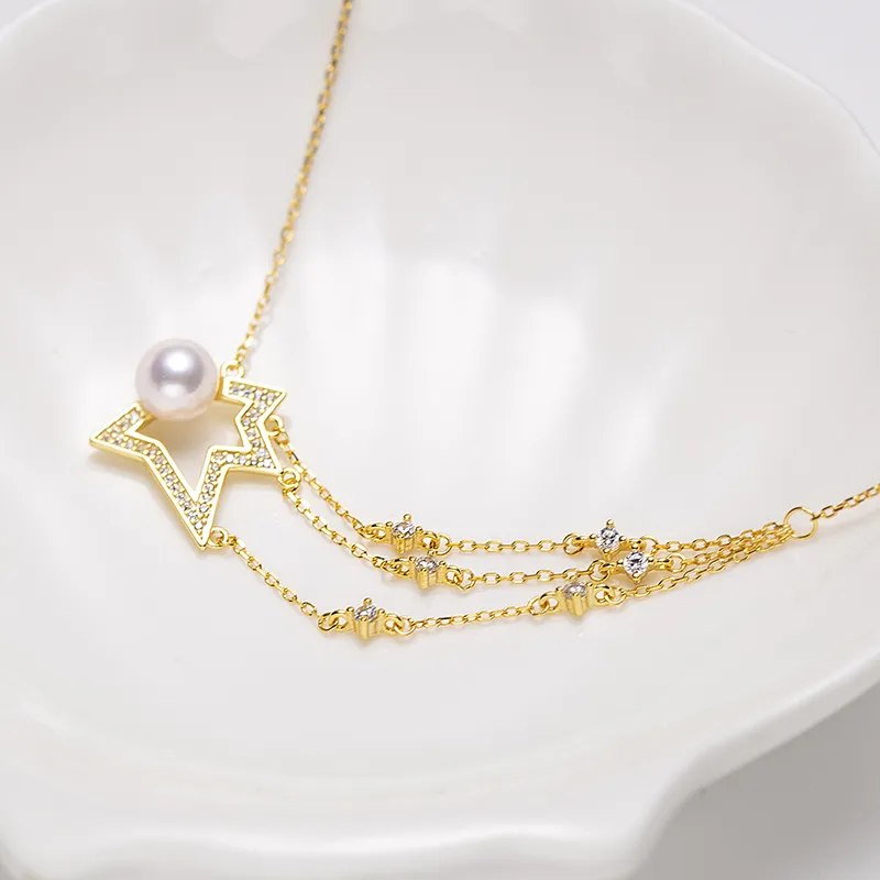 ZHENZHUAOMI Saltwater Pearl Necklaces Women's-1
