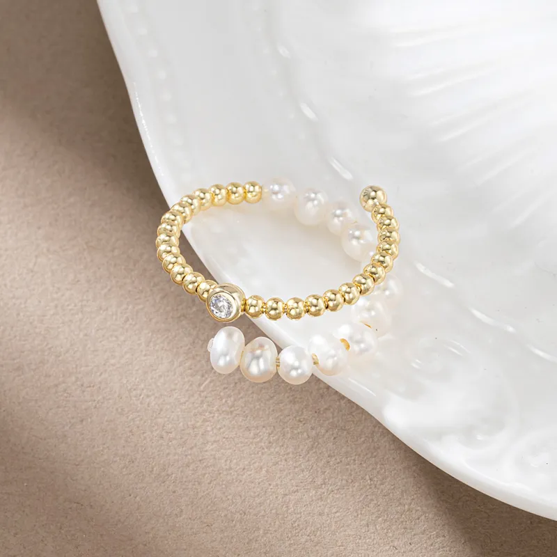 ZHENZHUAOMI Freshwater Pearl Rings Women's-4