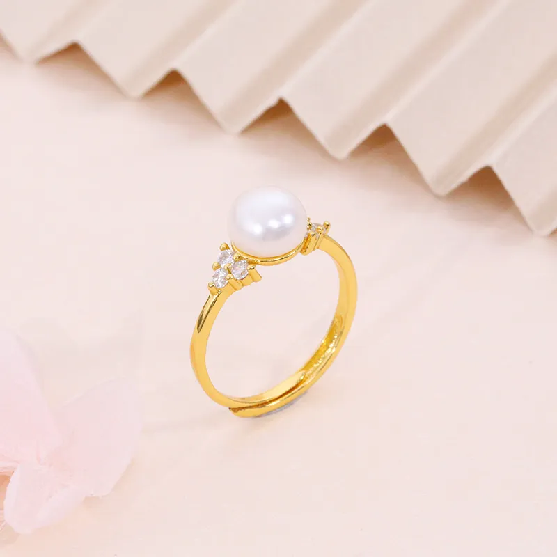 ZHENZHUAOMI Freshwater Pearl Rings Women's-4