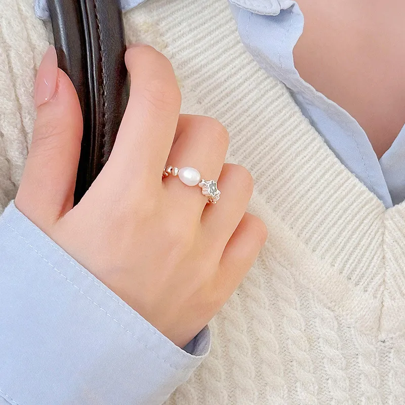 ZHENZHUAOMI Freshwater Pearl Rings Women's-1