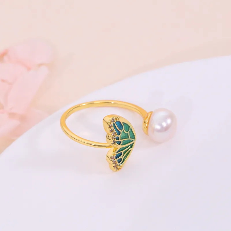 ZHENZHUAOMI Freshwater Pearl Rings Women's-4