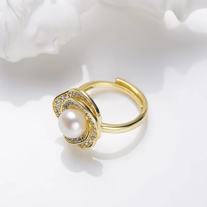 ZHENZHUAOMI Freshwater Pearl Rings Women's-3