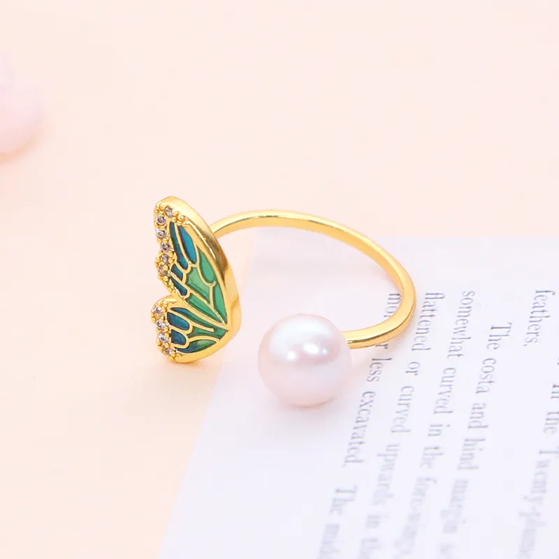 ZHENZHUAOMI Freshwater Pearl Rings Women's-3