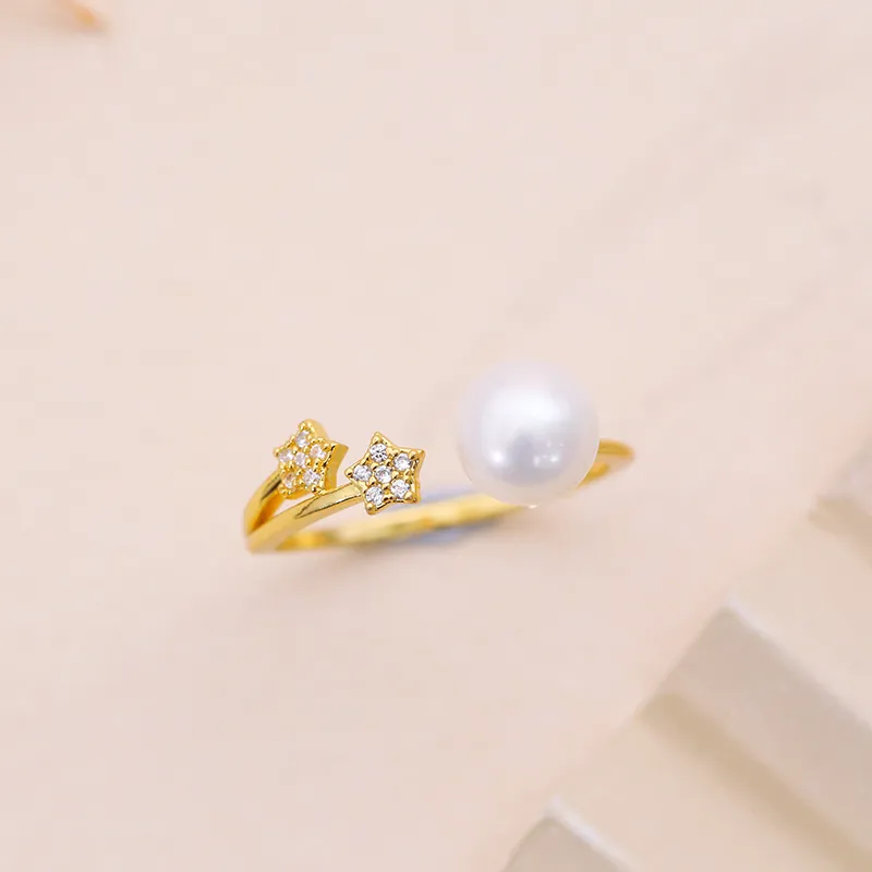 ZHENZHUAOMI Freshwater Pearl Rings Women's-1