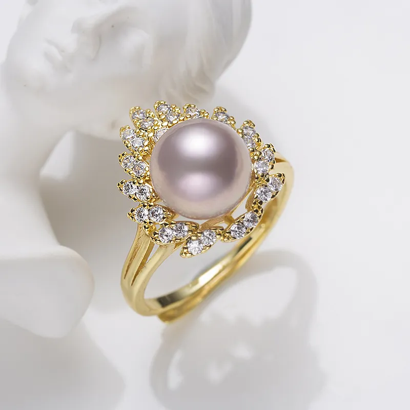 ZHENZHUAOMI Freshwater Pearl Rings Women's-3