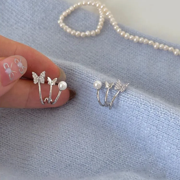 ZHENZHUAOMI Pearl Stud Earrings Women's-5