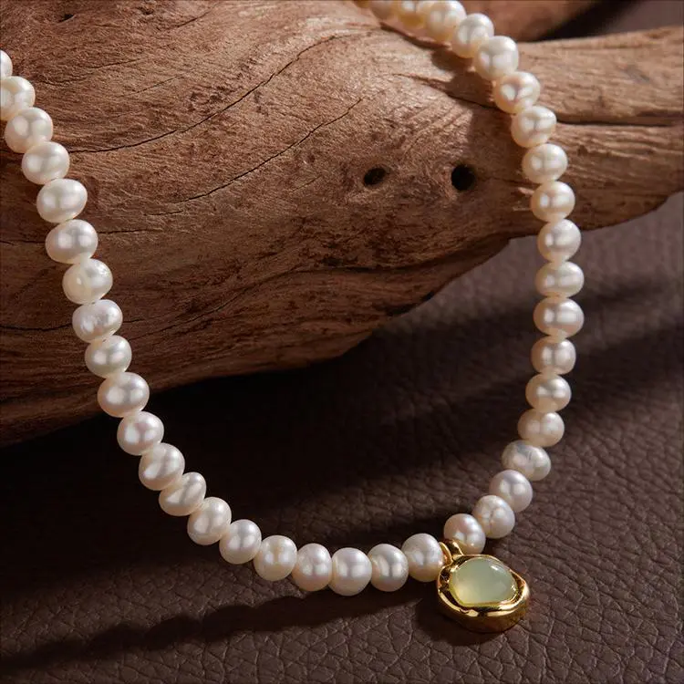 ZHENZHUAOMI Freshwater Pearl Necklaces Women's Gold-2