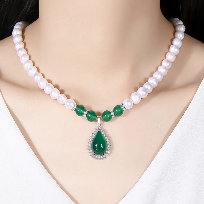 ZHENZHUAOMI Freshwater Pearl Necklaces Women's-2