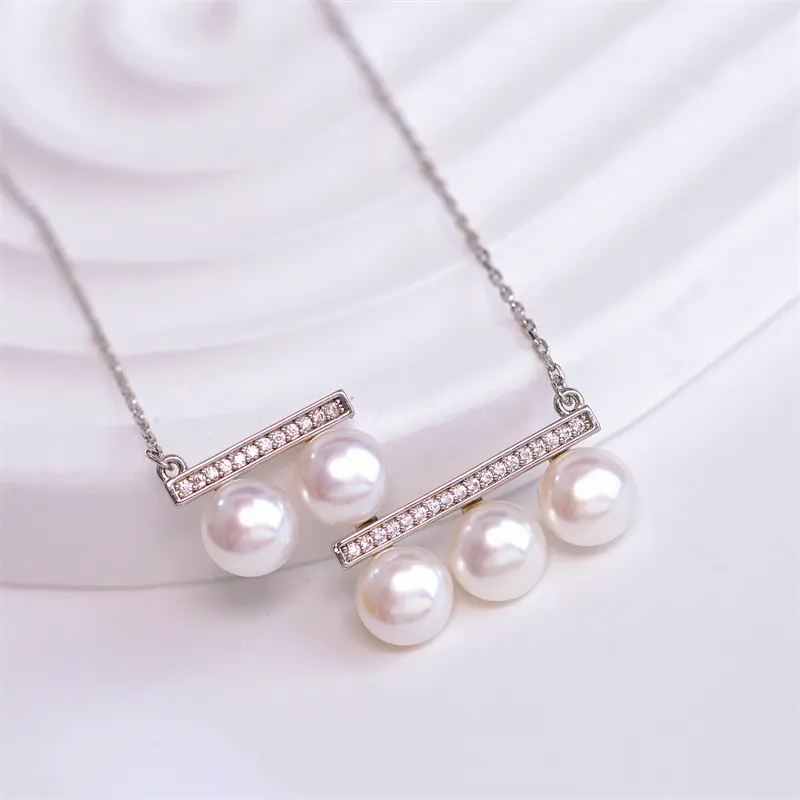 ZHENZHUAOMI Freshwater Pearl Necklaces Women's-3