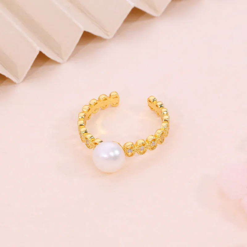 ZHENZHUAOMI Freshwater Pearl Rings Women's-4