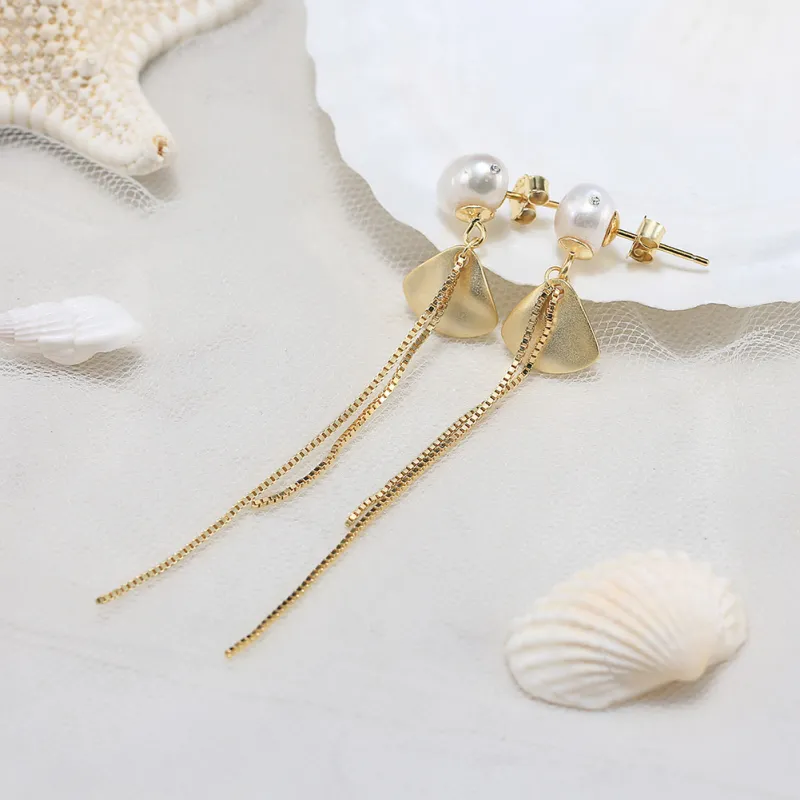 ZHENZHUAOMI Freshwater Pearl Drop Earrings Women's-1