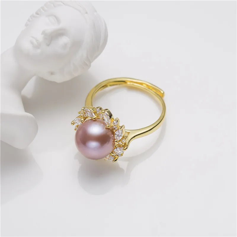 ZHENZHUAOMI Freshwater Pearl Pearl Rings Women's-3