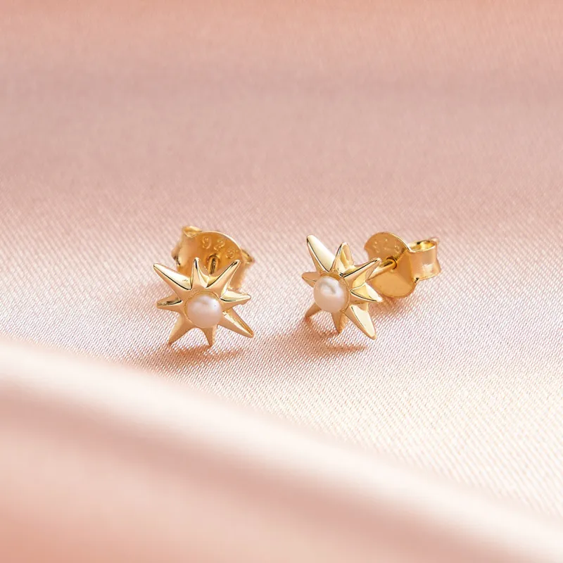 ZHENZHUAOMI Pearl Stud Earrings Women's-2