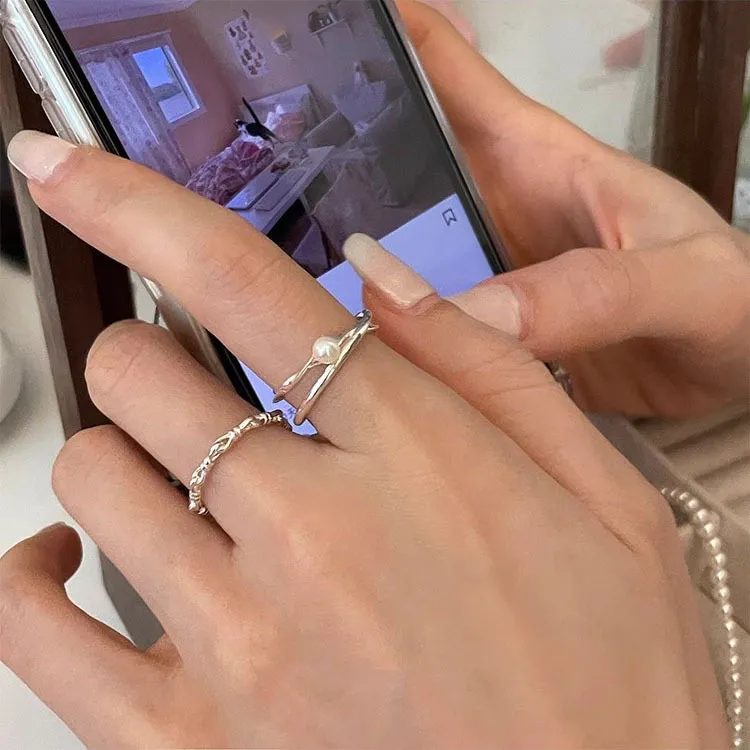 ZHENZHUAOMI Pearl Rings Women's-2
