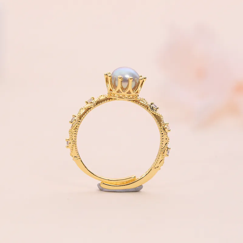 ZHENZHUAOMI Freshwater Pearl Rings Women's-1
