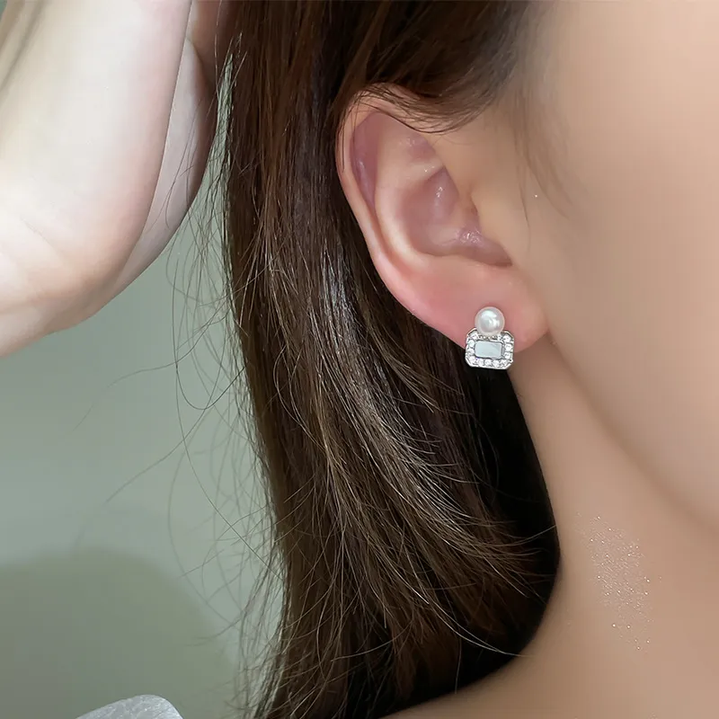 ZHENZHUAOMI Freshwater Pearl Stud Earrings Women's-3