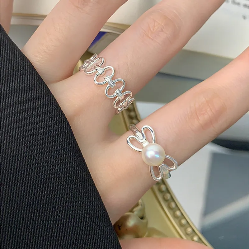 ZHENZHUAOMI Pearl Rings Women's-4