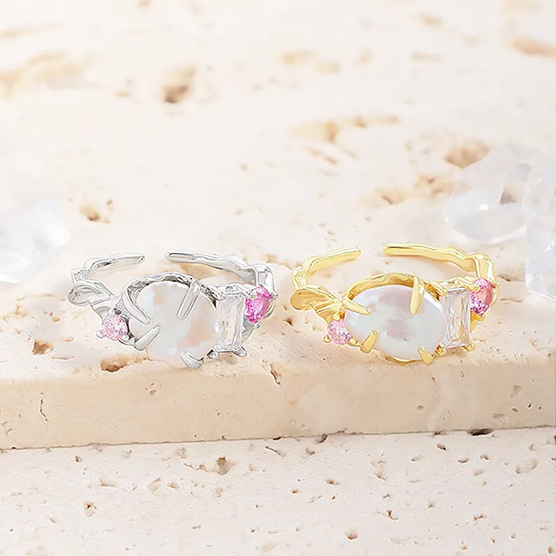 ZHENZHUAOMI Pearl Rings Women's-2