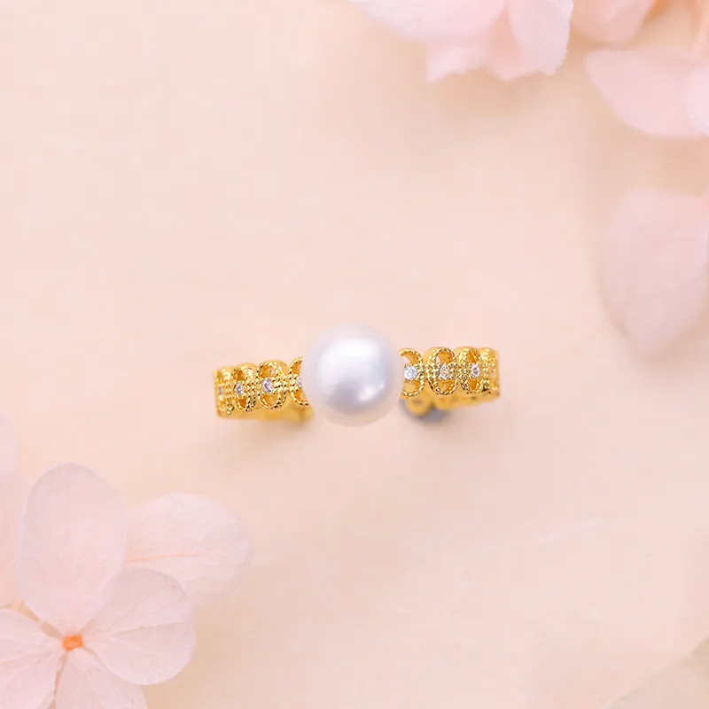 ZHENZHUAOMI Freshwater Pearl Rings Women's-2